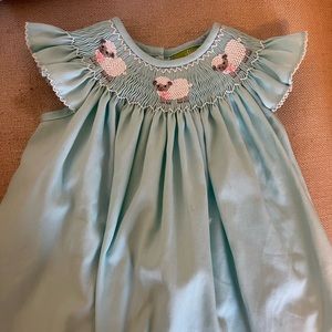 Smocked Lamb Easter Dress